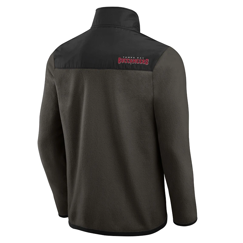 Men's Darius Rucker Collection by Fanatics Pewter Tampa Bay Buccaneers Color Block Polar Fleece Full-Zip Jacket