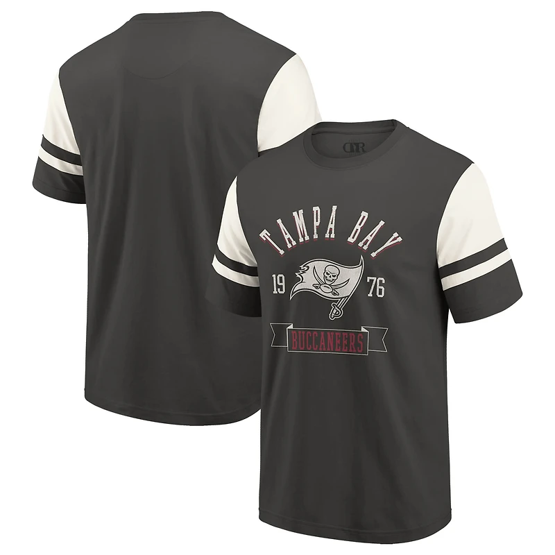 T-shirt de football américain Darius Rucker pour homme, collection Fanatics, couleur étain, des Buccaneers Tampa Bay