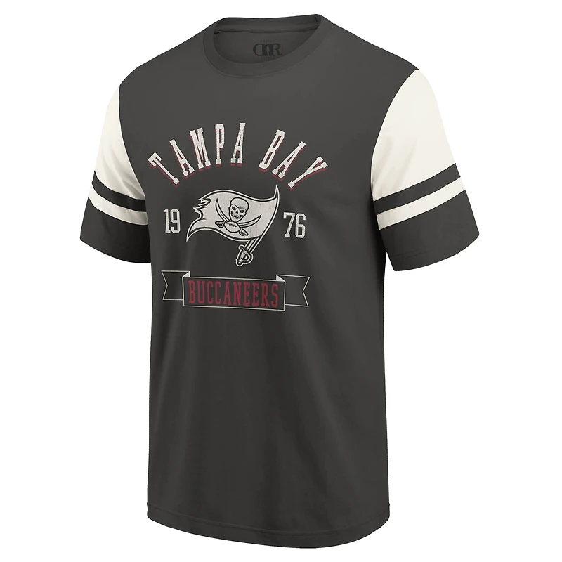 T-shirt de football américain Darius Rucker pour homme, collection Fanatics, couleur étain, des Buccaneers Tampa Bay