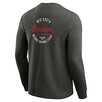 T-shirt à manches longues en tricot gaufré délavé pour homme de la collection Darius Rucker par Fanatics Pewter Tampa Bay Buccaneers