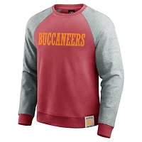 Sweat-shirt ras du cou colorblock rouge Tampa Bay Buccaneers pour homme de la collection Darius Rucker par Fanatics