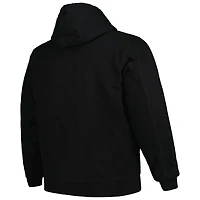 Men's Dunbrooke Black Tampa Bay Buccaneers Big & Tall Dakota Canvas Hoodie Full-Zip Jacket