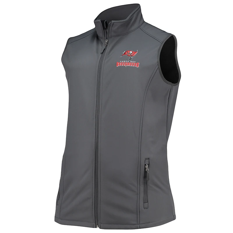 Men's Dunbrooke Charcoal Tampa Bay Buccaneers Big & Tall Archer Softshell Full-Zip Vest