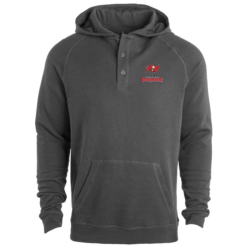 Men's Dunbrooke Gray Tampa Bay Buccaneers Montana Raglan Thermal Hoodie