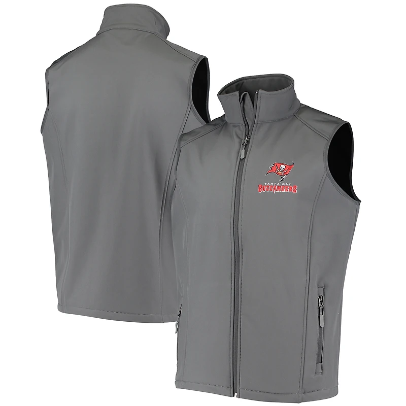 Gilet softshell zippé Dunbrooke Pewter Tampa Bay Buccaneers Circle Archer pour homme