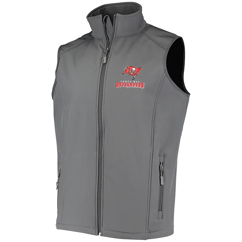 Men's Dunbrooke Pewter Tampa Bay Buccaneers Circle Archer Softshell Full-Zip Vest