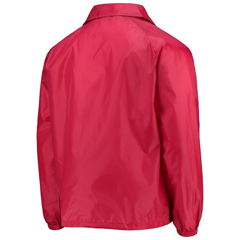 Men's Dunbrooke Red Tampa Bay Buccaneers Coaches Classic Raglan Full-Snap Windbreaker Jacket