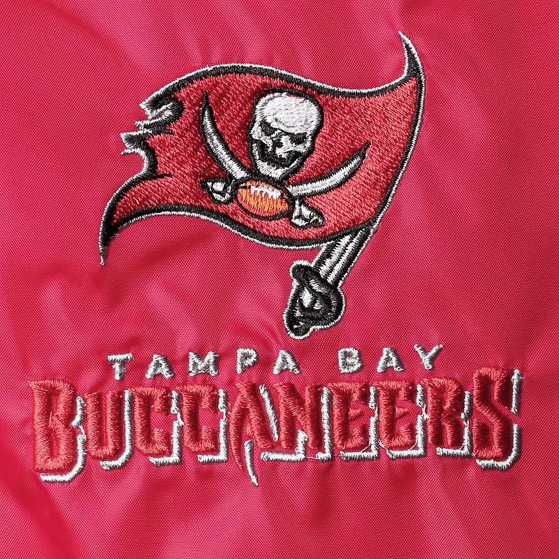 Dunbrooke Red Tampa Bay Buccaneers Coaches Veste coupe-vent raglan classique à boutons-pression pour homme
