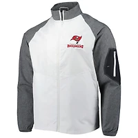 Men's Dunbrooke White Tampa Bay Buccaneers Hurricane Raglan Full-Zip Windbreaker Jacket