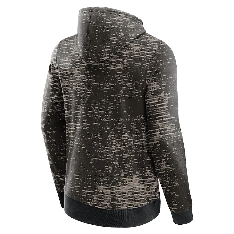 Sweat à capuche ton sur occultant Fanatics pour hommes, noir/gris, Tampa Bay Buccaneers