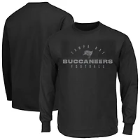 T-shirt à manches longues Fanatics noir pour homme, motif Big & Tall des Tampa Bay Buccaneers