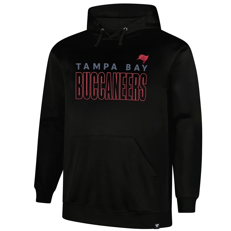 Men's Fanatics  Black Tampa Bay Buccaneers Big & Tall Fleece Pullover Hoodie