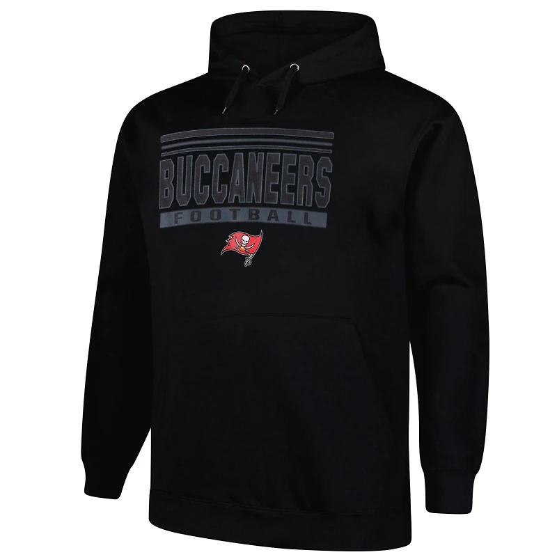 Men's Fanatics Black Tampa Bay Buccaneers Big & Tall Pop Pullover Hoodie