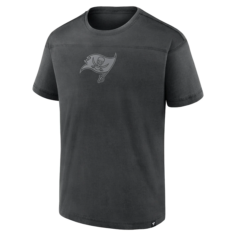 T-shirt noir Fanatics pour homme, modèle mini ton sur ton, des Buccaneers de Tampa Bay