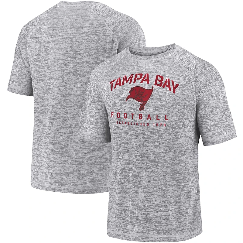 Men's Fanatics Gray Tampa Bay Buccaneers Shade Battle Ready Raglan Space-Dye T-Shirt