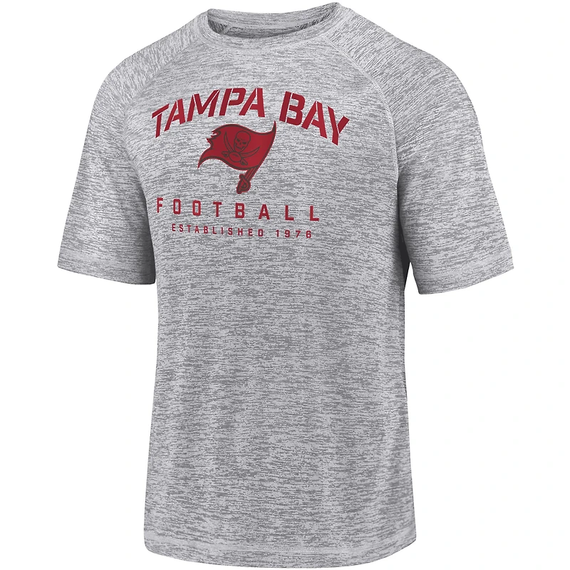 T-shirt gris Fanatics Tampa Bay Buccaneers Shade Battle Ready Raglan Space-Dye pour hommes