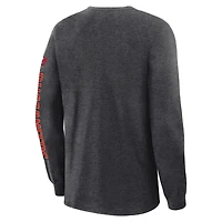Men's Fanatics Heather Charcoal Tampa Bay Buccaneers Hometown Sweep Legacy Long Sleeve T-Shirt
