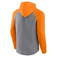 Sweat à capuche enfiler Arch Raglan préféré des Buccaneers de Tampa Bay gris chiné marque fanatiques pour hommes