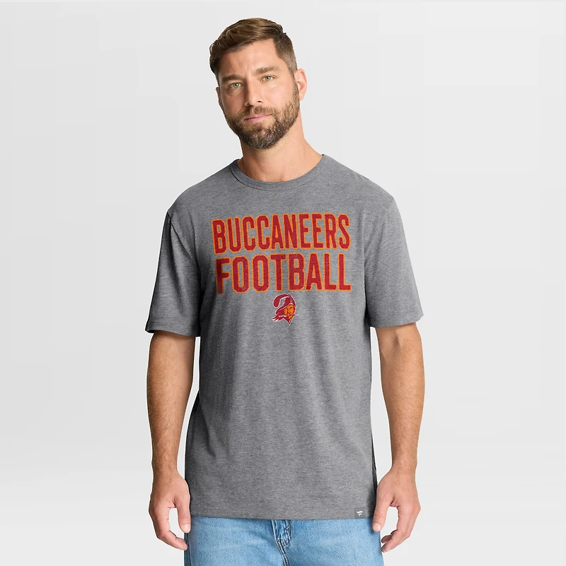 T-shirt tri-blend hommage aux Buccaneers de Tampa Bay, gris chiné, Fanatics pour homme