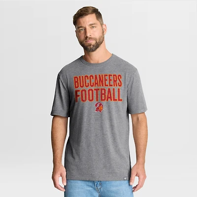 T-shirt tri-blend hommage aux Buccaneers de Tampa Bay, gris chiné, Fanatics pour homme