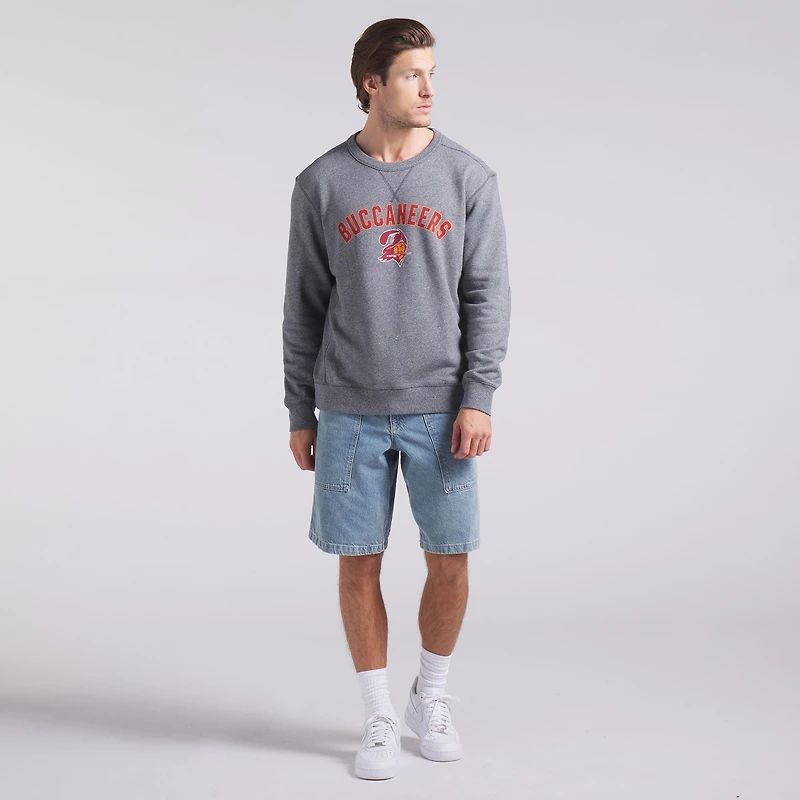 Sweat-shirt à enfiler en tissu éponge bouclettes Fanatics Heather Grey pour homme des Tampa Bay Buccaneers