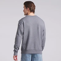 Men's Fanatics  Heather Gray Tampa Bay Buccaneers Loop Terry Pullover Sweatshirt
