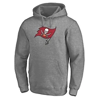 Men's Fanatics Heathered Gray Tampa Bay Buccaneers Big & Tall Primary Logo Pullover Hoodie