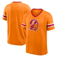 T-shirt col V premium Hashmark orange Fanatics pour homme, Tampa Bay Buccaneers