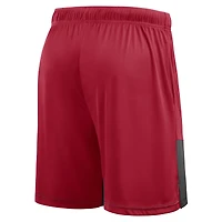 Short de performance Fanatics rouge/étain pour homme, taille grande et grande, des Buccaneers Tampa Bay