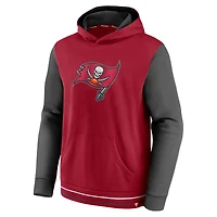 Men's Fanatics Red/Pewter Tampa Bay Buccaneers Block Party Pullover Hoodie