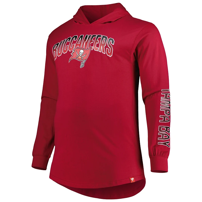 Sweat à capuche rouge Fanatics Tampa Bay Buccaneers pour hommes Big & Tall Front Runner