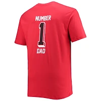 Men's Fanatics Red Tampa Bay Buccaneers Big & Tall #1 Dad 2-Hit T-Shirt