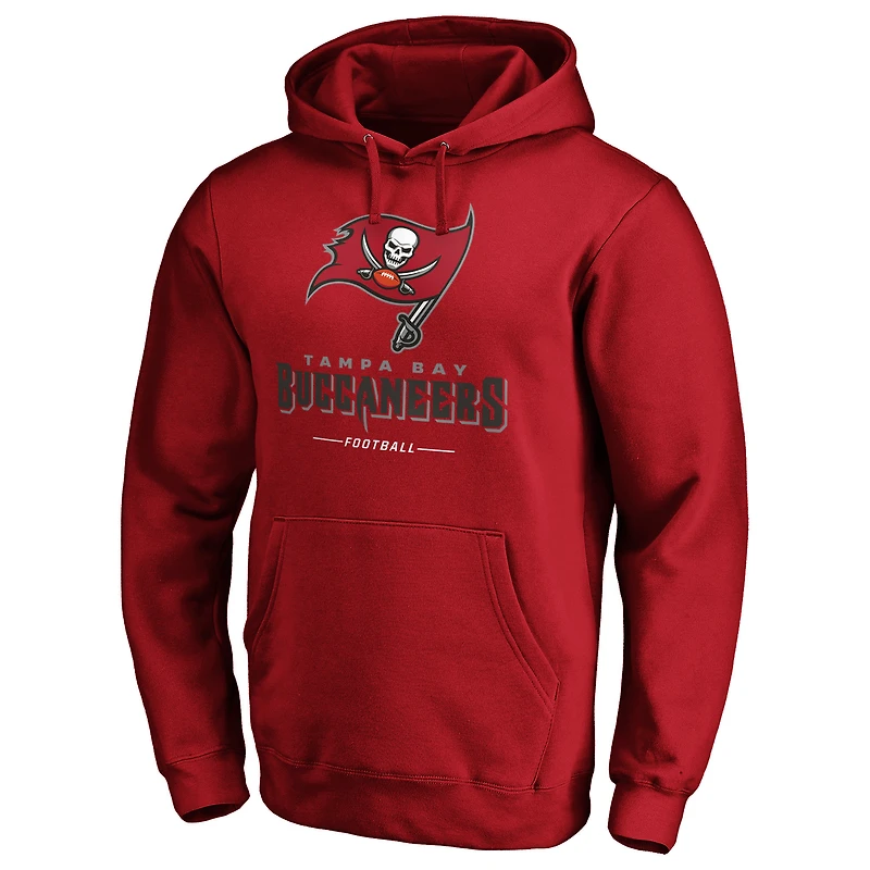 Sweat à capuche Fanatics rouge Tampa Bay Buccaneers pour homme, grandes tailles, logo de l'équipe.