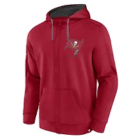 Men's Fanatics  Red Tampa Bay Buccaneers Defender Evo Full-Zip Hoodie