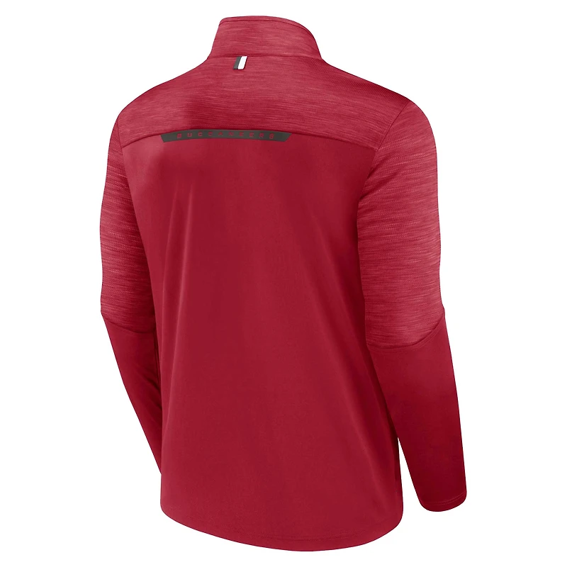 Men's Fanatics Red Tampa Bay Buccaneers Defender Evo Quarter-Zip Jacket