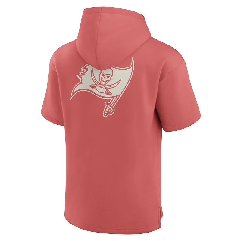 Men's Fanatics Red Tampa Bay Buccaneers Elements Future Ground Lettering Short Sleeve Pullover Hoodie