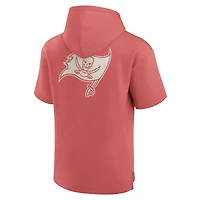 Men's Fanatics Red Tampa Bay Buccaneers Elements Future Ground Lettering Short Sleeve Pullover Hoodie