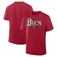 T-shirt rouge Fanatics pour homme, véritable favori des Tampa Bay Buccaneers