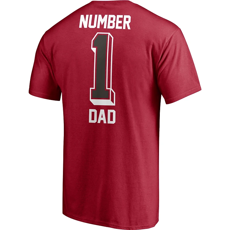 T-shirt Fanatics rouge Tampa Bay Buccaneers n°1 pour homme