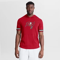 T-shirt à capuche manches courtes Fanatics Red Tampa Bay Buccaneers Optimal Play pour homme