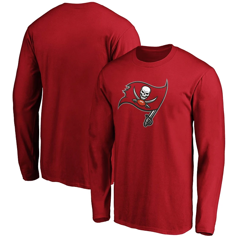 Men's Fanatics Red Tampa Bay Buccaneers Primary Logo Long Sleeve T-Shirt