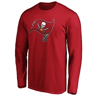 Men's Fanatics Red Tampa Bay Buccaneers Primary Logo Long Sleeve T-Shirt