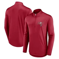 Haut à quart de zip Quarterback Fanatics pour hommes, rouge, Tampa Bay Buccaneers
