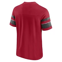 T-shirt à col en V texturé Fanatics Red Tampa Bay Buccaneers pour hommes