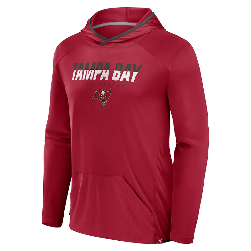 T-shirt à manches longues et capuche transitionnel pour homme Fanatics Red Tampa Bay Buccaneers