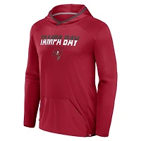 T-shirt à manches longues et capuche transitionnel pour homme Fanatics Red Tampa Bay Buccaneers