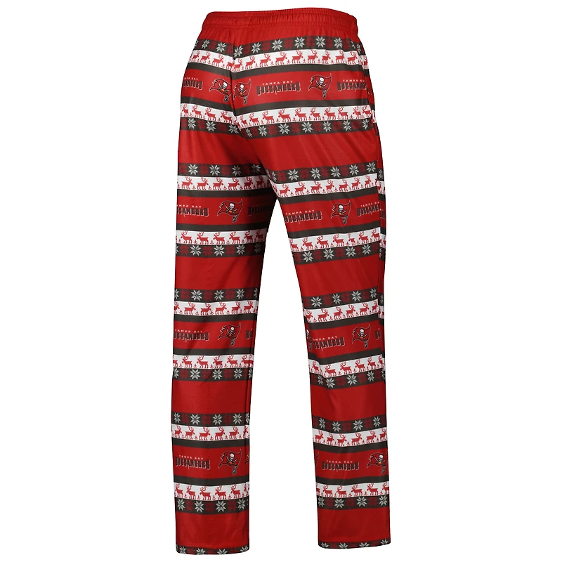 Men's FOCO Red Tampa Bay Buccaneers Wordmark Ugly Pajama Set