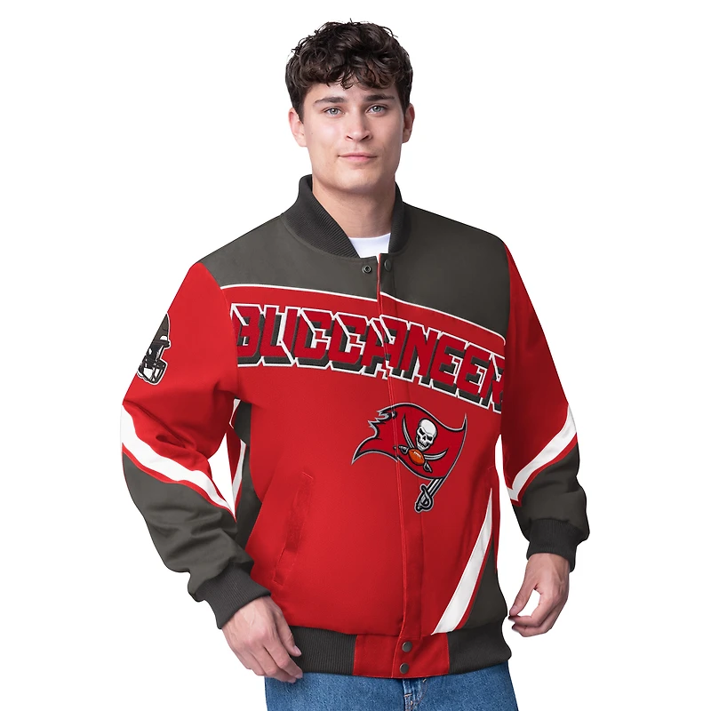Men's G-III Extreme Red Tampa Bay Buccaneers Maximum Racing Full-Snap Jacket