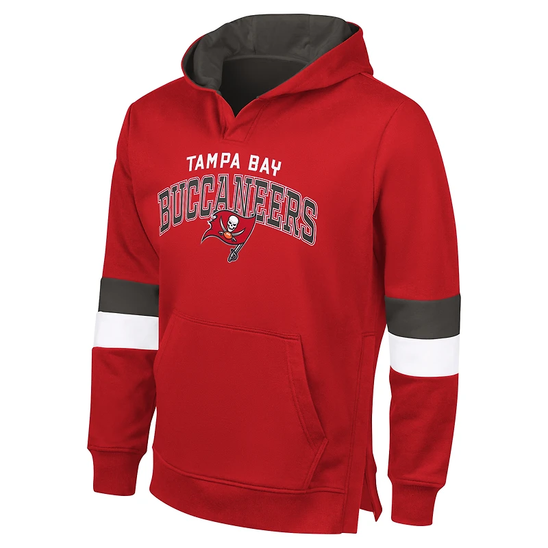 Sweat à capuche adaptatif G-III Sports by Carl Banks pour homme, rouge/étain, Tampa Bay Buccaneers
