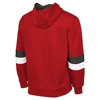 Men's G-III Sports by Carl Banks Red/Pewter Tampa Bay Buccaneers Adaptive Faceoff Pullover Hoodie